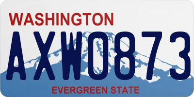 WA license plate AXW0873