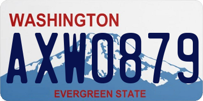 WA license plate AXW0879