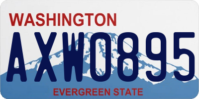 WA license plate AXW0895