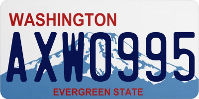 WA license plate AXW0995