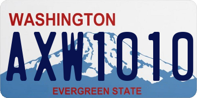 WA license plate AXW1010