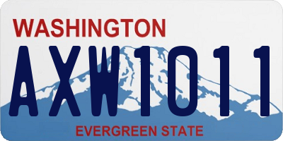 WA license plate AXW1011