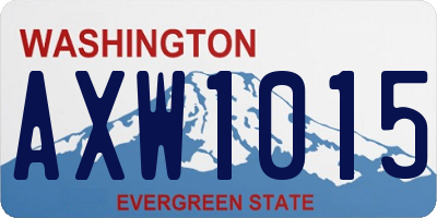 WA license plate AXW1015