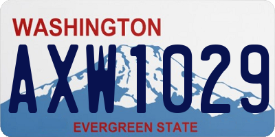 WA license plate AXW1029