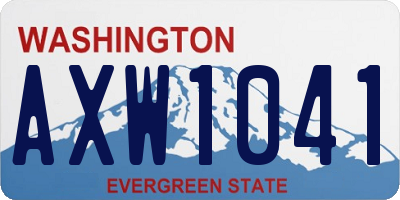 WA license plate AXW1041