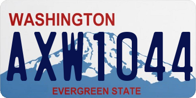 WA license plate AXW1044