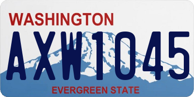 WA license plate AXW1045