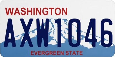 WA license plate AXW1046