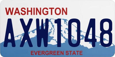 WA license plate AXW1048