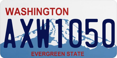 WA license plate AXW1050
