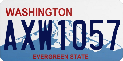WA license plate AXW1057