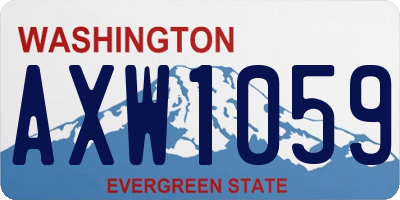 WA license plate AXW1059