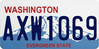 WA license plate AXW1069