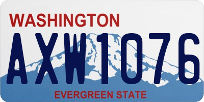 WA license plate AXW1076