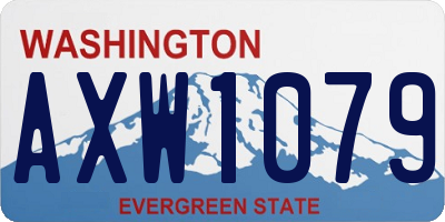 WA license plate AXW1079