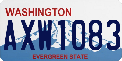 WA license plate AXW1083