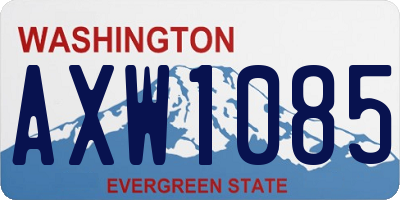 WA license plate AXW1085