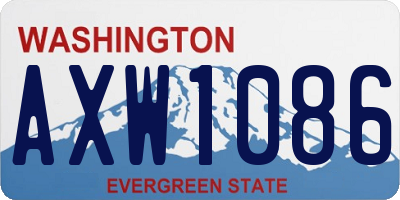 WA license plate AXW1086