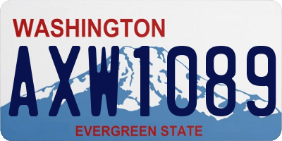 WA license plate AXW1089