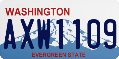 WA license plate AXW1109