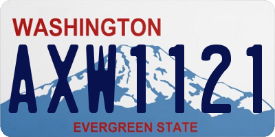WA license plate AXW1121