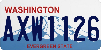 WA license plate AXW1126