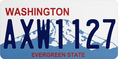 WA license plate AXW1127