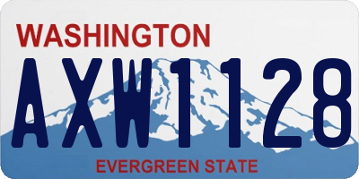 WA license plate AXW1128