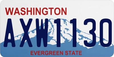 WA license plate AXW1130