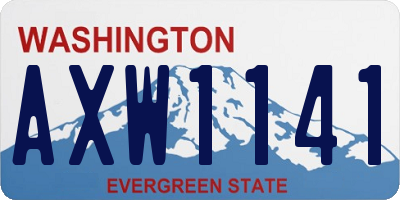 WA license plate AXW1141