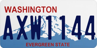 WA license plate AXW1144