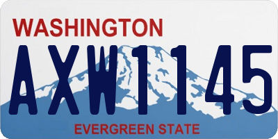 WA license plate AXW1145