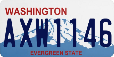 WA license plate AXW1146