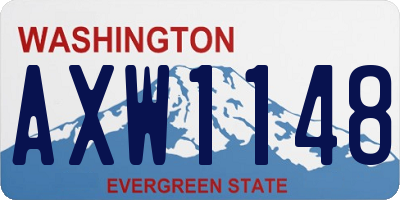 WA license plate AXW1148