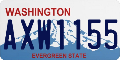 WA license plate AXW1155