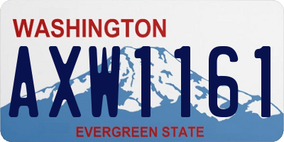 WA license plate AXW1161