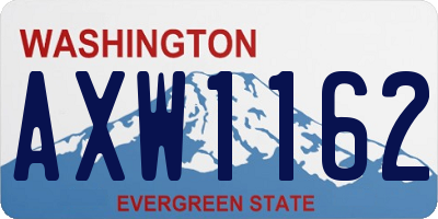 WA license plate AXW1162