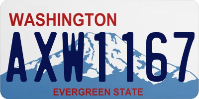 WA license plate AXW1167