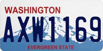 WA license plate AXW1169