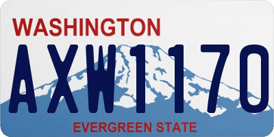 WA license plate AXW1170
