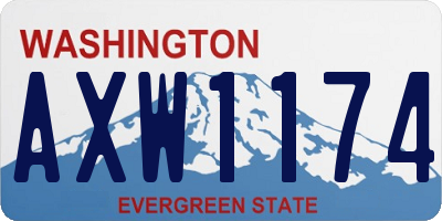 WA license plate AXW1174