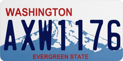 WA license plate AXW1176