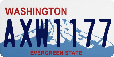 WA license plate AXW1177