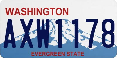 WA license plate AXW1178