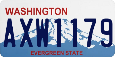WA license plate AXW1179