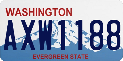 WA license plate AXW1188