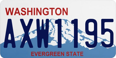WA license plate AXW1195