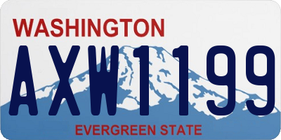 WA license plate AXW1199
