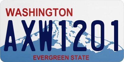 WA license plate AXW1201