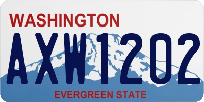 WA license plate AXW1202